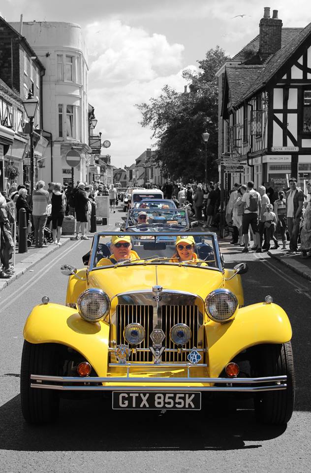 Yellow Sports Car Hythe High Street