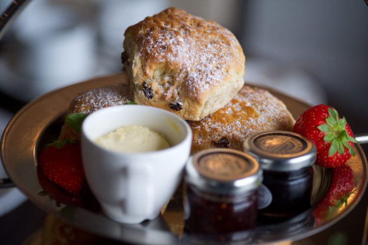 Scones and strawberries