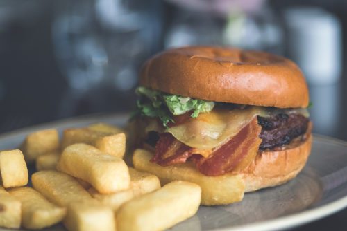 Cheese Burger and fries