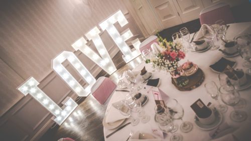 Wedding table setting